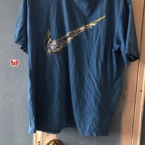 nike swoosh blue shirt#10